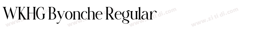 WKHG Byonche Regular字体转换